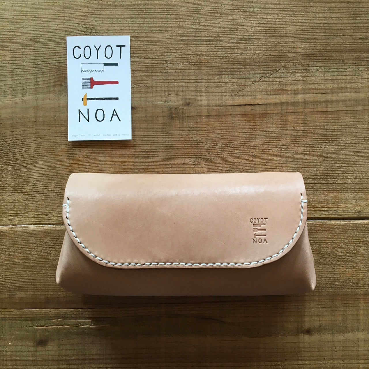 coyotE noa のくったりお財布 革財布 牛革 ヌメ革 天然素材 ハンドメイド 手作り